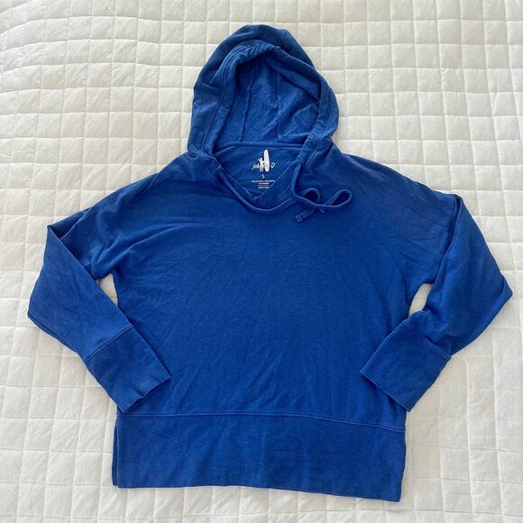 Johnnie O Hoodie Womens Small Royal Blue Carrie Pullover V-Neck Athleisure - Picture 2 of 9